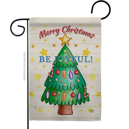 CUADRILATERO 13 x 18.5 in. Be Joyful Garden Flag with Winter Christmas Double-Sided Decorative Vertical Flags CU3873068